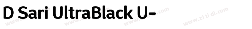D Sari UltraBlack U字体转换